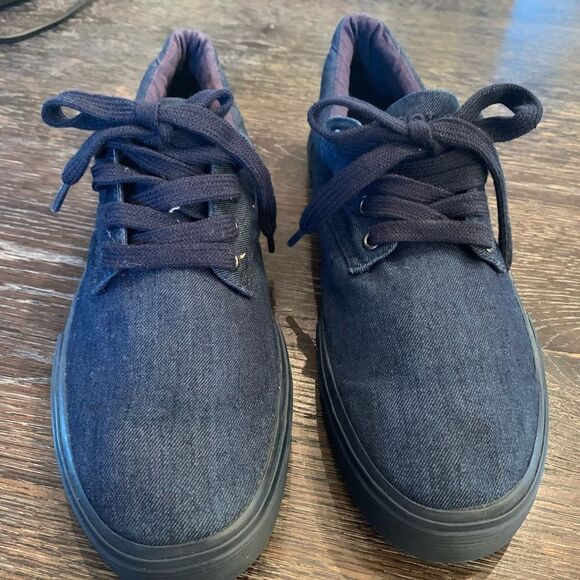 Polo Ralph Lauren Felton Denim Sneaker sz 9-1/2 EUC - Picture 2 of 7